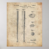 Baseball-Bat-Patent Poster (Vorne)