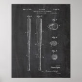 Baseball-Bat-Patent Poster (Vorne)
