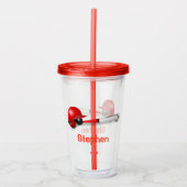 Baseball Bat Red Personalisiert Acryltrinkbecher (Vorderseite)