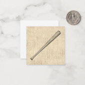 Baseball Bat Sports Art Design Mitteilungskarte (Vorderseite/Rückseite Beispiel)