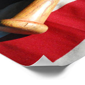 Baseball, Bat und American Flag Poster (Ecke)