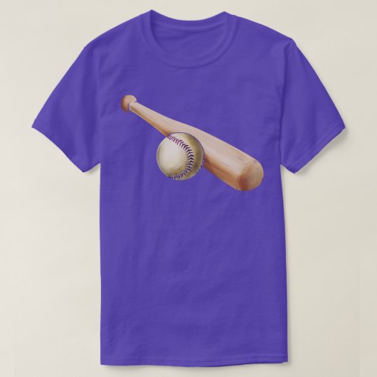 Baseball-Bat und Ball T-Shirt (Design vorne)