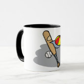 Baseball-Bat- und Ball-Tasse Tasse (Vorderseite Links)