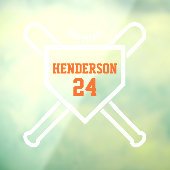 Baseball Bat und Base Game Day Back Window Fensteraufkleber (Blatt 3)