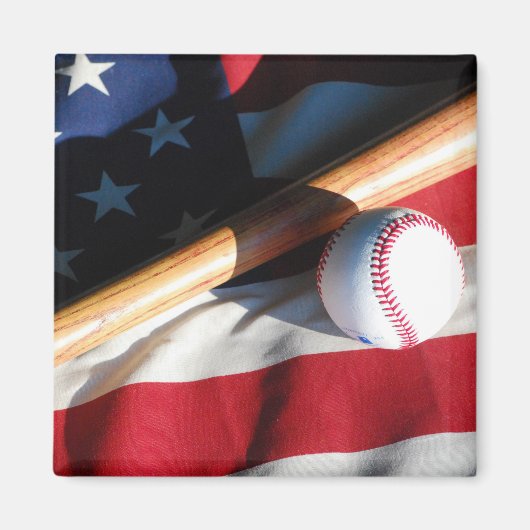 Baseball, Bat und das Magnet der amerikanischen Fl (Vorne)