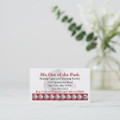 Baseball Batch Cage Sports Loyalty Punch Card Treuekarte (Stehend Vorderseite)