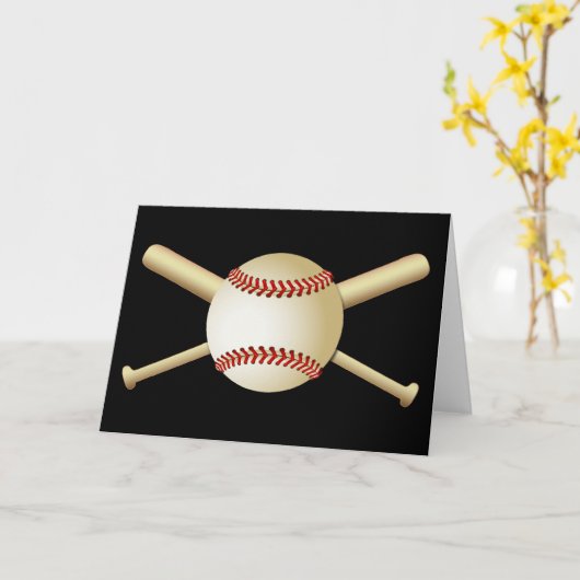 BASEBALL & BATS KARTE (Gelbe Blume)