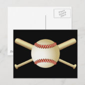 BASEBALL & BATS POSTKARTE (Vorne/Hinten)