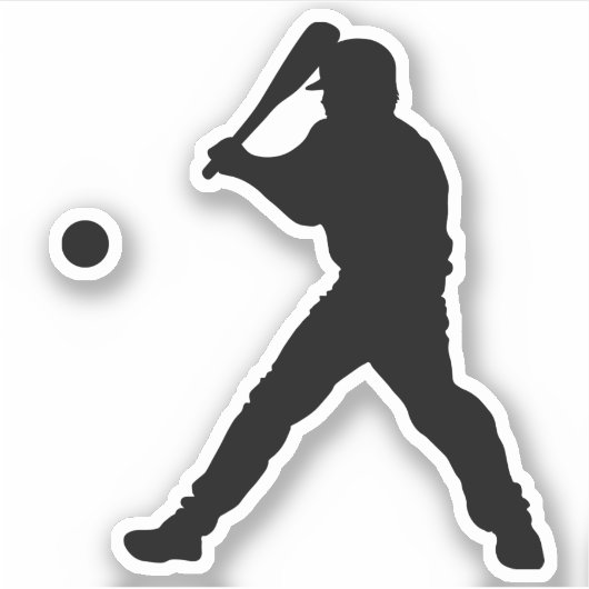 Baseball Batter Aufkleber (Vorderseite)
