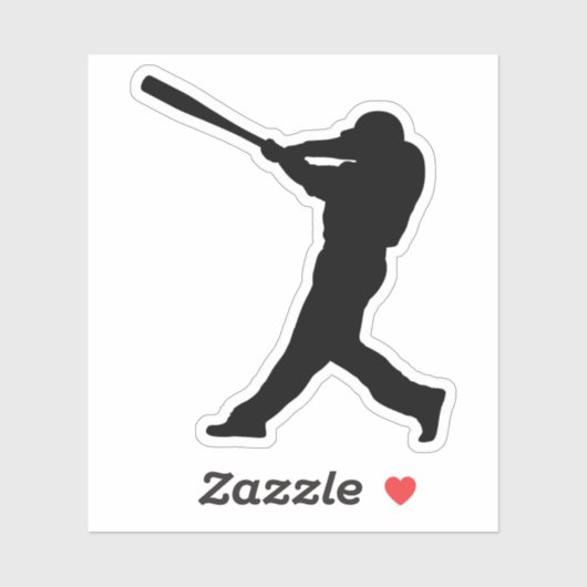 Baseball Batter benutzerdefiniert schneiden Aufkleber (Blatt)