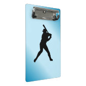 Baseball Batter Blue Sports Mini Klemmbrett (Schrägansicht)