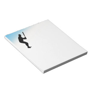 Baseball Batter Blue Sports Notizblock