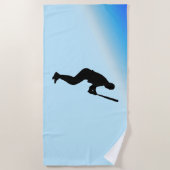 Baseball Batter Blue Sports Strandtuch (Vorderseite)