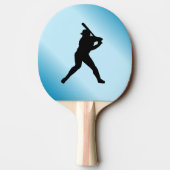 Baseball Batter Blue Sports Tischtennis Schläger (Rückseite)