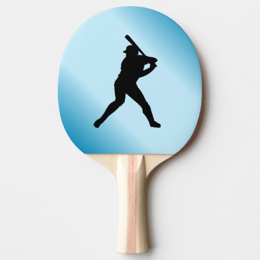 Baseball Batter Blue Sports Tischtennis Schläger (Vorderseite)
