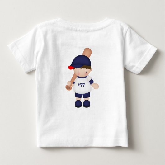 Baseball Batter Boy Sports Athletics Games Baby T-shirt (Rückseite)