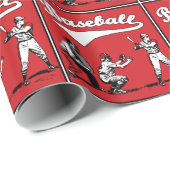 Baseball Batter Catcher Umpire-Geschenk Geschenkpapier (Rolleneckpunkt)