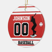 Baseball Batter | Erstellen Sie Ihre eigenen Keramik Ornament (Links)