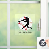 Baseball-Batter-Fensterklammer Fensteraufkleber (Zuhause)