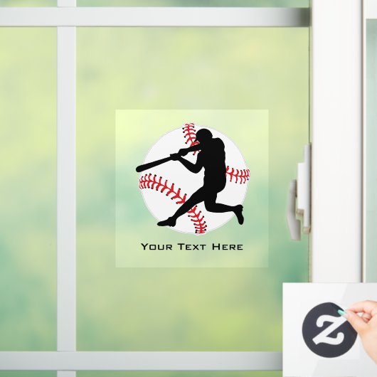 Baseball-Batter-Fensterklammer Fensteraufkleber (Zuhause)