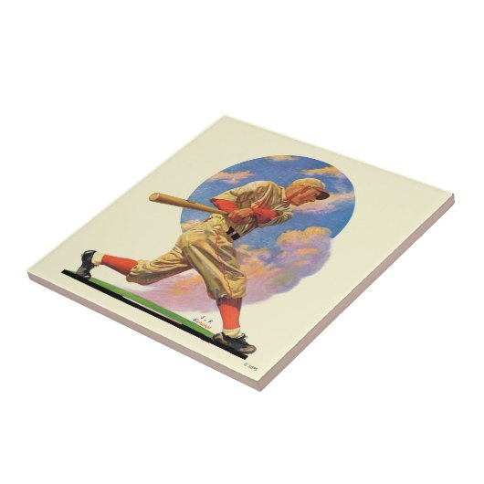 Baseball Batter Fliese (Seite)