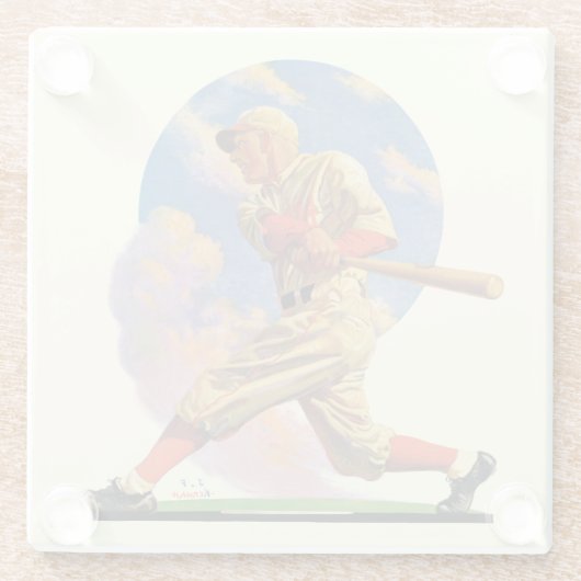 Baseball Batter Glasuntersetzer (Rückseite)