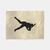 Baseball Batter hoch Fleecedecke (Vorderseite (Horizontal))