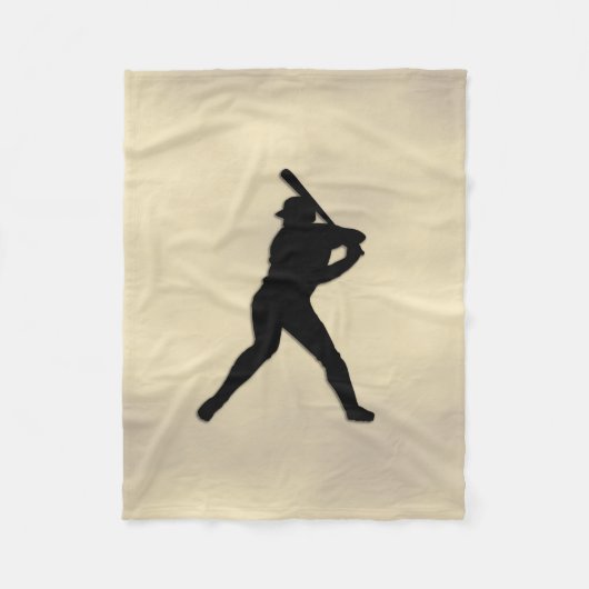 Baseball Batter hoch Fleecedecke (Vorderseite)