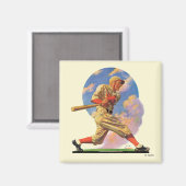 Baseball Batter Magnet (Vorderseite/Rückseite)