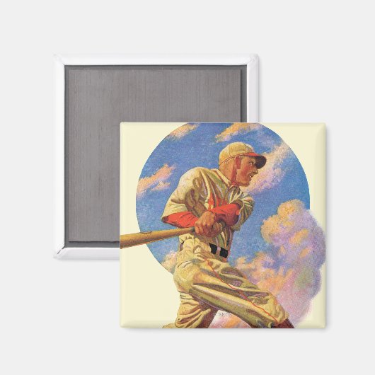 Baseball Batter Magnet (Vorderseite/Rückseite)