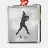 Baseball Batter Personalisiert Ornament Aus Metall (Links)