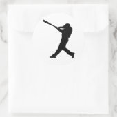 Baseball Batter Runder Aufkleber (Tasche)