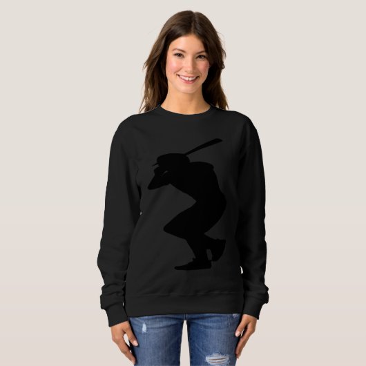 Baseball Batter Silhouette Sweatshirt (Vorne ganz)