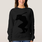 Baseball Batter Silhouette Sweatshirt (Vorderseite)