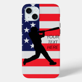 Baseball Batter und die amerikanische Flagge Case-Mate iPhone Hülle