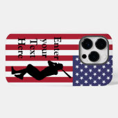 Baseball Batter und die amerikanische Flagge Case-Mate iPhone Hülle (Rückseite (Horizontal))