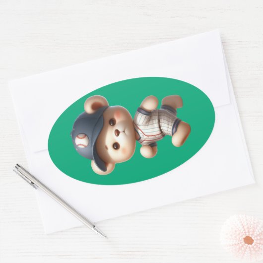 Baseball Bears 1 Oval Sticker (Umschlag)