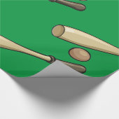 Baseball-Becken aus Holz Geschenkpapier (Ecke)