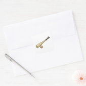 Baseball-Becken aus Holz Quadratischer Aufkleber