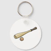 Baseball-Becken aus Holz Schlüsselanhänger (Vorderseite)