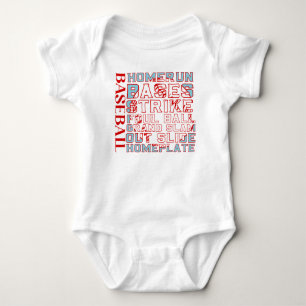 Baseball-Bedingungen Baby Strampler