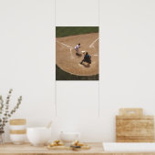 Baseball bei Zuhause Plate Poster (Küche)