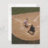 Baseball bei Zuhause Plate Postkarte (Vorne/Hinten)