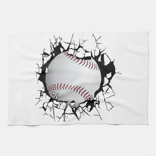 Baseball-Bekleidung - Baseball Geschirrtuch (Horizontal)