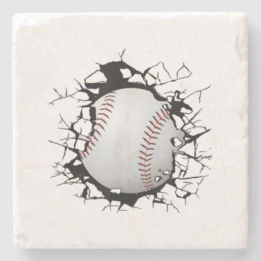 Baseball-Bekleidung - Baseball Steinuntersetzer (Vorderseite)