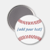 Baseball [benutzerdefinierter Text] Magnet (Vorderseite/Rückseite)