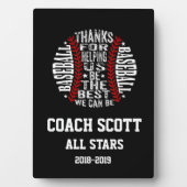 BASEBALL Best COACH AWARD Pensionierung Fotoplatte (Vorderseite)