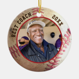 Baseball BEST COACH Foto Personalisiert Keramik Ornament