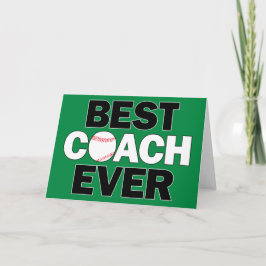 Baseball Best Coach je Little League Danke Karte
