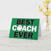 Baseball Best Coach je Little League Danke Karte (Gelbe Blume)